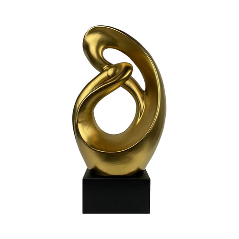 Matte Abstract Sculpture Large Silver